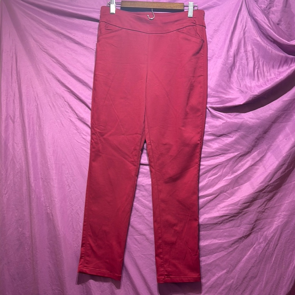 Croft & Barrow Red Pants, Women's Size 6, The Effortless Stretch Pant